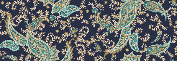 Ethnic Paisley Wallpaper, Seamless Pattern Mural, Oversized Custom Size Wall Art, Non-Woven, Non-Adhesive, Modern Wall Paper, Removable