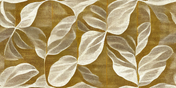 Ethnic Ikat Leaves Wallpaper, Seamless Pattern Mural, Oversized Custom Size Wall Art, Non-Woven, Non-Adhesive, Modern Wall Paper, Removable