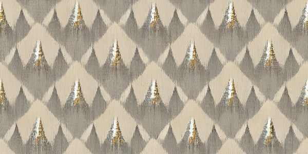 Ethnic Handmade Ikat Wallpaper, Seamless Pattern Mural, Oversized Custom Size Wall Art, Non-Woven, Non-Adhesive, Modern Wall Paper, Removable