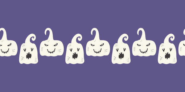 Ghosts, Purple Background Wallpaper, Seamless Pattern Mural, Oversized Custom Size Wall Art, Non-Woven, Non-Adhesive, Modern Wall Paper, Removable