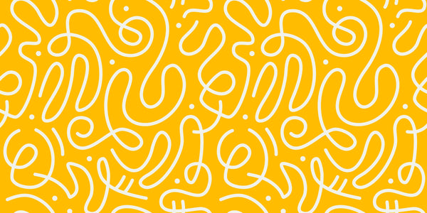 Fun Line Doodle Wallpaper, Seamless Pattern Mural, Oversized Custom Size Wall Art, Non-Woven, Non-Adhesive, Modern Wall Paper, Removable