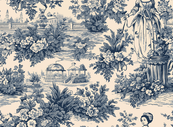 Flower Garden Wallpaper, Victorian Lady Pattern Mural, Oversized Custom Size Wall Art, Non-Woven, Non-Adhesive, Modern Wall Paper, Removable