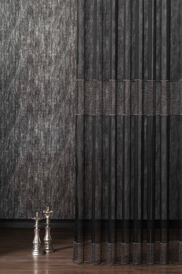 Gibss Tulle-The Power of Contrast: Dark Drapery in Light Interiors