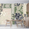 Floral Wallpaper, Patchwork Mural, Oversized Custom Size Wall Art, Non-Woven, Non-Adhesive, Modern Wall Paper, Removable
