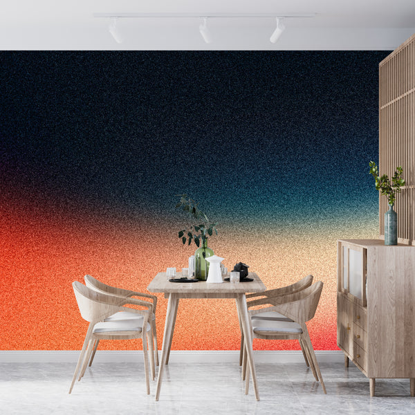 Grainy Blue and Red Wallpaper, Abstract Mural, Oversized Custom Size Wall Art, Non-Woven, Non-Adhesive, Modern Wall Paper, Removable