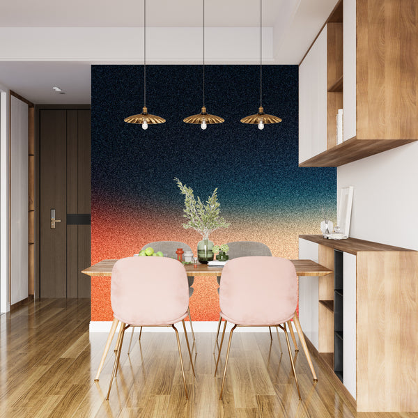 Grainy Blue and Red Wallpaper, Abstract Mural, Oversized Custom Size Wall Art, Non-Woven, Non-Adhesive, Modern Wall Paper, Removable