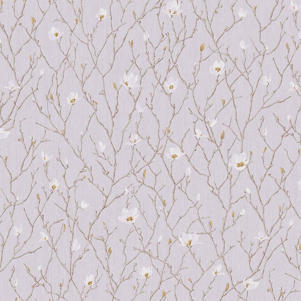 Floral Blossom Embossed Wallpaper, Flower Branches Chinoiserie Wallcovering - Walloro High End Wallcoverings & More