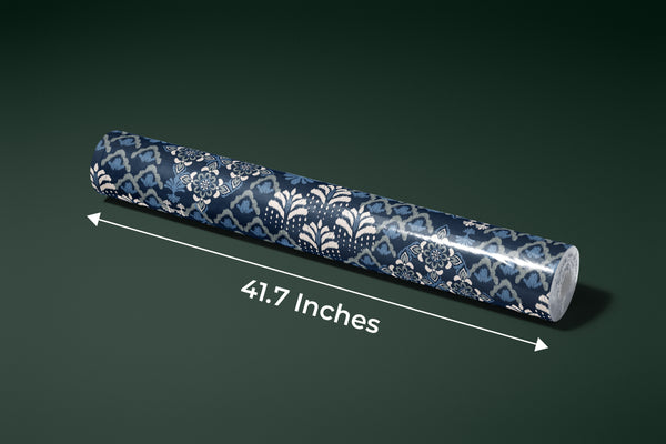 Floral Damask Wallpaper, Seamless Pattern Mural, Oversized Custom Size Wall Art, Non-Woven, Non-Adhesive, Modern Wall Paper, Removable