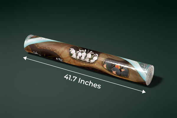 Forest Animals Wallpaper, Sleeping in Den Mural, Oversized Custom Size Wall Art, Non-Woven, Non-Adhesive, Modern Wall Paper, Removable