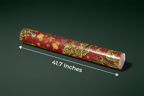 Golden Chinese Dragons Wallpaper, Seamless Pattern Mural, Oversized Custom Size Wall Art, Non-Woven, Non-Adhesive, Modern Wall Paper, Removable