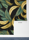Gold and Light Green Leaves Wallpaper, Seamless Pattern Mural, Oversized Custom Size Wall Art, Non-Woven, Non-Adhesive, Modern Wall Paper, Removable