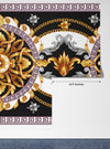 Golden Baroque Wallpaper, Black Background Mural, Oversized Custom Size Wall Art, Non-Woven, Non-Adhesive, Modern Wall Paper, Removable
