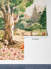 Forest Animals, Trees Wallpaper, Watercolor Mural, Oversized Custom Size Wall Art, Non-Woven, Non-Adhesive, Modern Wall Paper, Removable