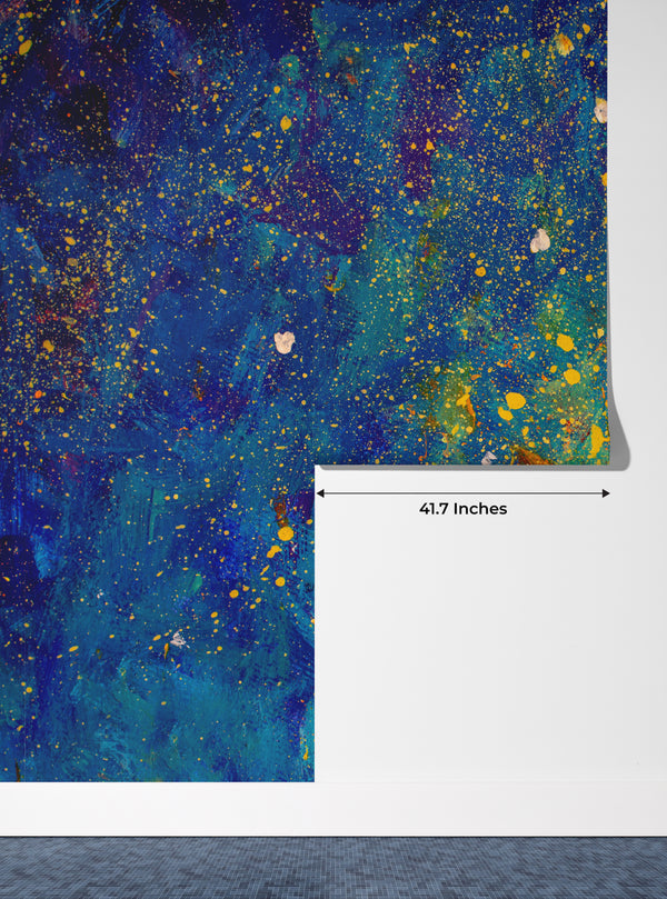 Flames of a Bonfire Wallpaper, Oil Painting Mural, Oversized Custom Size Wall Art, Non-Woven, Non-Adhesive, Modern Wall Paper, Removable