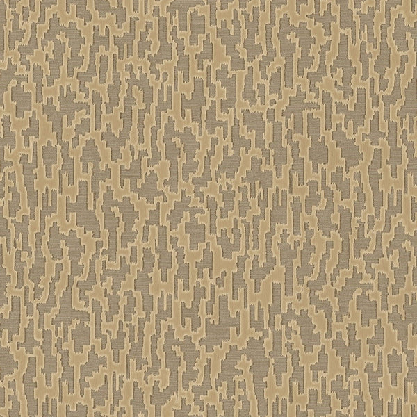 Glam Solid Color Wallpaper, Brown Rich Embossed Abstract Metallic Accents, Shimmering Design - Walloro High End Wallcoverings & More