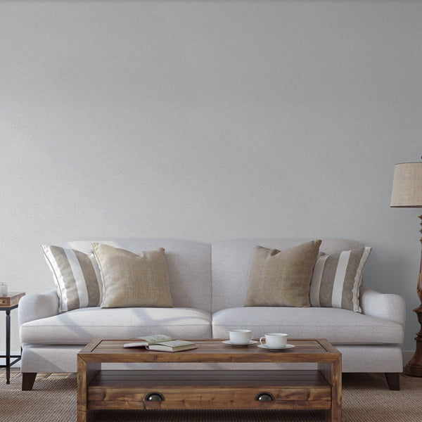 Gray Linen Textured Modern Textured Wallpaper, Brown Solid Color Fabric Touch Contemporary Wallcovering - Walloro High End Wallcoverings & More