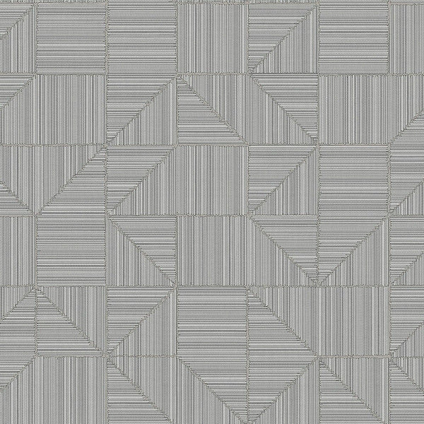 Gray Modern Geometric Shapes Wallpaper, Embossed Rich Textured Contemporary Wallcovering - Walloro High End Wallcoverings & More