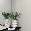 Ivory Distressed Solid Color Wallpaper, 3D Embossed Shiny Wallcovering, Weathered Effect - Walloro High End Wallcoverings & More