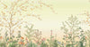 Large Chinoiserie Blossom Floral Wallpaper, Yellow Ombre Flowers Birds Wall Mural, Custom Size Wall Covering, Non-Woven, Non-Pasted, Removable - Walloro High End Wallcoverings & More