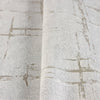 Light Gray Abstract Metallic Lines Wallpaper, 3D Deep Embosed Silver Gold Rustic Geometric Interior Decor - Walloro High End Wallcoverings & More