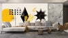 Geometric Shapes Wallpaper, Beige Background Mural, Oversized Custom Size Wall Art, Non-Woven, Non-Adhesive, Modern Wall Paper, Removable