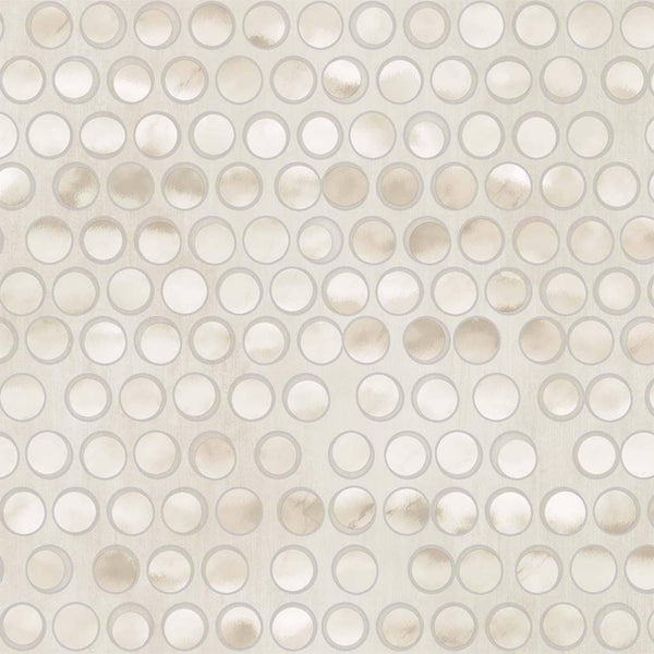 Modern Circles Geometric Wallpaper, Rich Textured Embossed Wallcovering, Traditional, Luxury Wallpaper, Extra Large 114 sq ft Roll, Washable - Walloro High End Wallcoverings & More