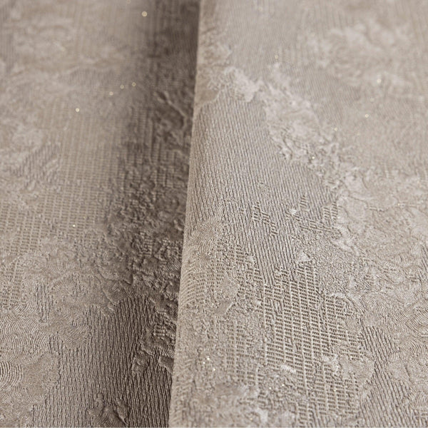 Modern Deep Embossed Wallpaper, Gray Solid Color Plain Elegant Sparkling Glittering Wallcovering, Easy Clean, Abstract, Plain, Non-Woven - Walloro High End Wallcoverings & More