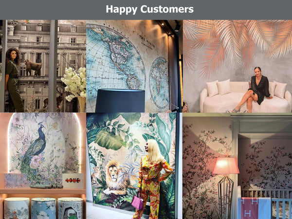 Nature Trees Wall Mural, Yellow Forest Theme Wallpaper, Large Jungle Custom Size Wall Art, Non-Woven, Non-Pasted, Removable, Washable, Covering - Walloro High End Wallcoverings & More