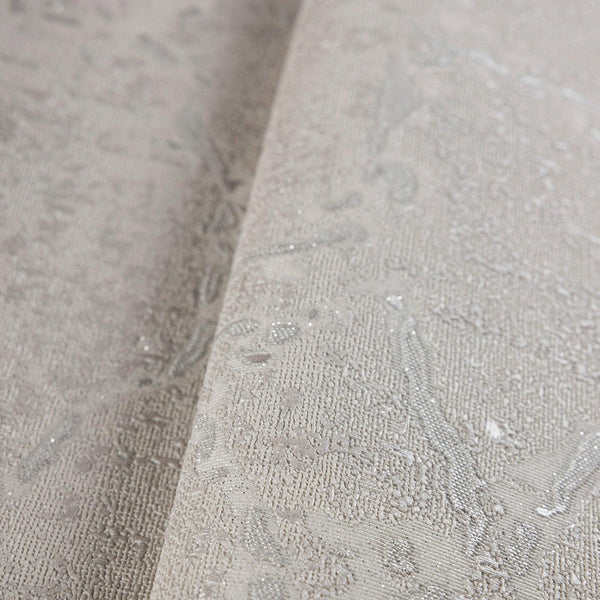Sleek Abstract Embossed Wallpaper, Light Gray Rich Textured Plain Modern Shimmering Wall Decor, Non-Woven Wallcovering - Walloro High End Wallcoverings & More