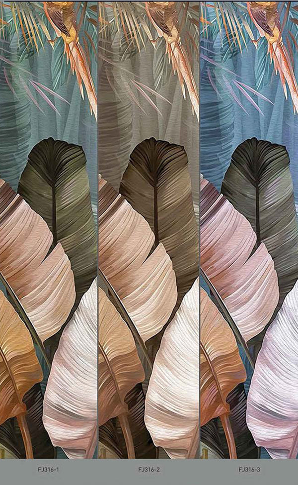 Tree Leaves Wall Mural, Blue Extra Large Wallpaper, Custom Size Wall Covering, Non-Woven, Non-Adhesive, Removable, Washable, Modern Stylish - Walloro High End Wallcoverings & More