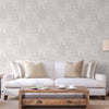 White Elegant Patchwork Deep Embossed Wallpaper, 3D Textured Luxury Damask Wallcovering - Walloro High End Wallcoverings & More
