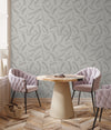 Dark Geometric Wallpaper, Textured Wallpaper,Natural Wallpaper, Modern & Minimalist Wall Covering,Modern Look Neutral Colors Glittering Wallcovering