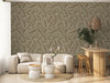 Yellow Embossed Patterned Wallpaper, Textured Wallpaper,Natural Wallpaper, Modern & Minimalist Wall Covering,Modern Look Neutral Colors Glittering Wallcovering