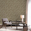 Yellow Embossed Patterned Wallpaper, Textured Wallpaper,Natural Wallpaper, Modern & Minimalist Wall Covering,Modern Look Neutral Colors Glittering Wallcovering