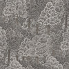 Dark Grey Floral Wallpaper, Natural Wallpaper, Modern & Minimalist Wall Covering,Modern Look Neutral Colors Glittering Wallcovering