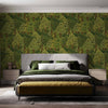 Floral Tree Wallpaper, Natural Wallpaper, Modern & Minimalist Wall Covering,Modern Look Neutral Colors Glittering Wallcovering