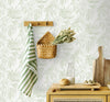 Green Embossed Wallpaper with Floral Patterns Wallpaper, Textured Wallpaper,Natural Wallpaper, Modern & Minimalist Wall Covering,Modern Look Neutral Colors Glittering Wallcovering