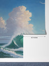 Sea Wave Wallpaper, Oil Painting Mural, Oversized Custom Size Wall Art, Non-Woven, Non-Adhesive, Modern Wall Paper, Removable