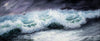 Mighty Storm and Sea Wallpaper, Oil Painting Mural, Oversized Custom Size Wall Art, Non-Woven, Non-Adhesive, Modern Wall Paper, Removable