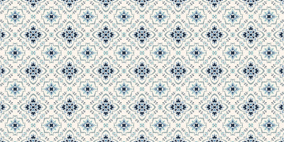 Talavera Wallpaper, Seamless Pattern Mural, Oversized Custom Size Wall Art, Non-Woven, Non-Adhesive, Modern Wall Paper, Removable