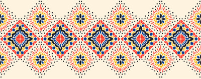 Ikat Colorful Wallpaper, Seamless Pattern Mural, Oversized Custom Size Wall Art, Non-Woven, Non-Adhesive, Modern Wall Paper, Removable