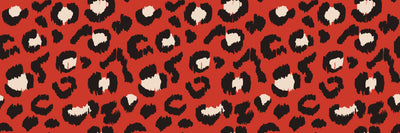 Red Leopard Skin Wallpaper, Seamless Pattern Mural, Oversized Custom Size Wall Art, Non-Woven, Non-Adhesive, Modern Wall Paper, Removable