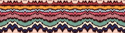 Colorful Wave Ikat Wallpaper, Seamless Pattern Mural, Oversized Custom Size Wall Art, Non-Woven, Non-Adhesive, Modern Wall Paper, Removable