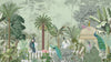 Mughal Garden Wallpaper, Birds Mural, Oversized Custom Size Wall Art, Non-Woven, Non-Adhesive, Modern Wall Paper, Removable