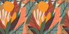Colorful Leaves Wallpaper, Seamless Pattern Mural, Oversized Custom Size Wall Art, Non-Woven, Non-Adhesive, Modern Wall Paper, Removable