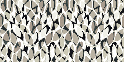 Watercolor Tea Leaves Wallpaper, Seamless Pattern Mural, Oversized Custom Size Wall Art, Non-Woven, Non-Adhesive, Modern Wall Paper, Removable