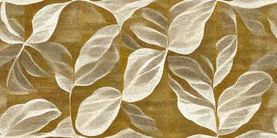 Ethnic Ikat Leaves Wallpaper, Seamless Pattern Mural, Oversized Custom Size Wall Art, Non-Woven, Non-Adhesive, Modern Wall Paper, Removable