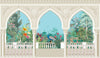 Chinoiserie Garden Arch Wallpaper, Peacock Mural, Oversized Custom Size Wall Art, Non-Woven, Non-Adhesive, Modern Wall Paper, Removable