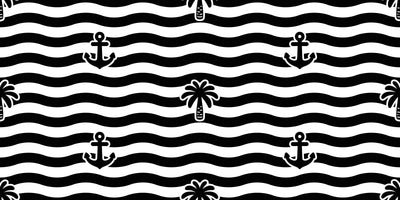 Palm Tree, Anchor Wallpaper, Seamless Pattern Mural, Oversized Custom Size Wall Art, Non-Woven, Non-Adhesive, Modern Wall Paper, Removable