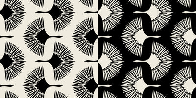Art Deco Crane Wallpaper, Seamless Pattern Mural, Oversized Custom Size Wall Art, Non-Woven, Non-Adhesive, Modern Wall Paper, Removable